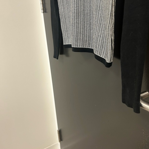 Derek Lam size M herringbone knit cotton sweater GUC Black and White - Picture 5 of 14